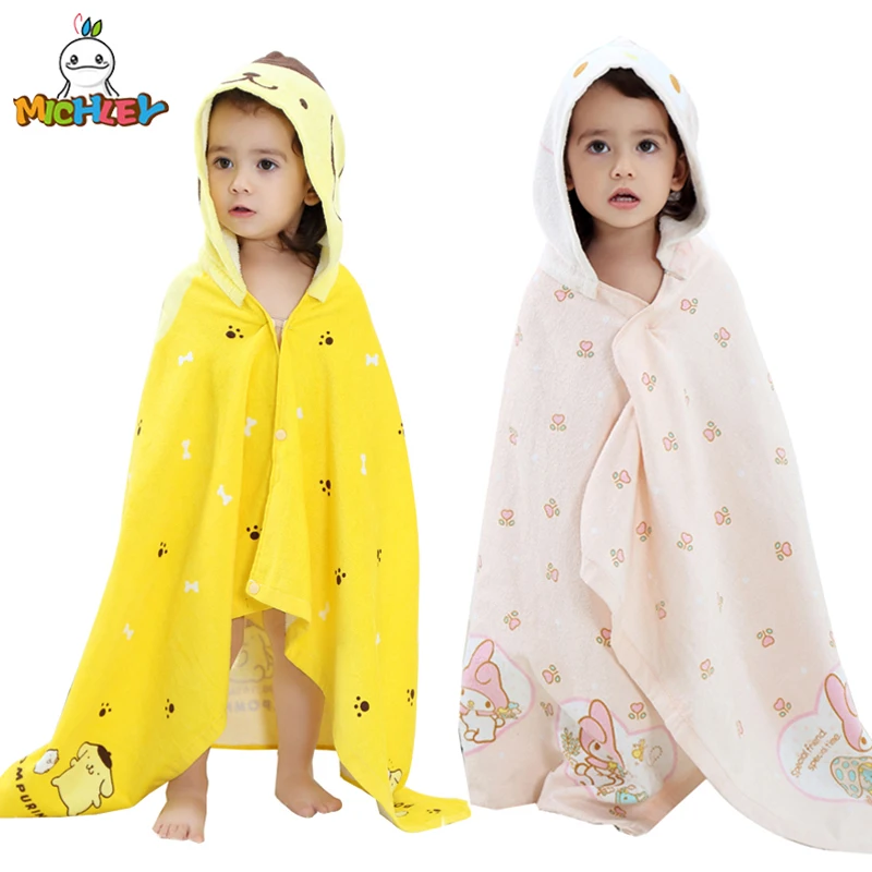 Christmas New  Toddler 100% Cotton autumn Baby Boys Girls Hooded Bath Towel cartoon Beach Shawl children Clothes 0-6 year