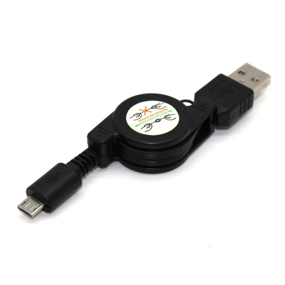 Micro USB 2.0 Cable Retractable Data Sync Charger Cord For All Android Phone pad cell camera mp3 mp4 stoage robot vr