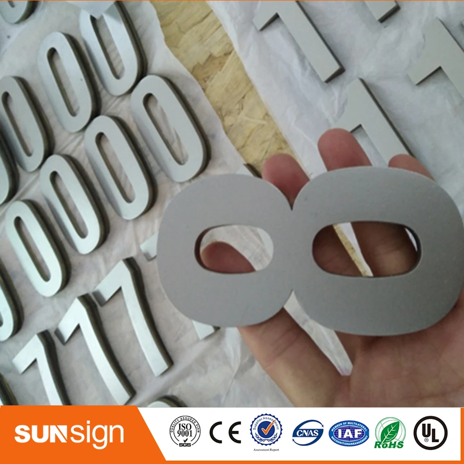 Popular 3D stainless steel house number