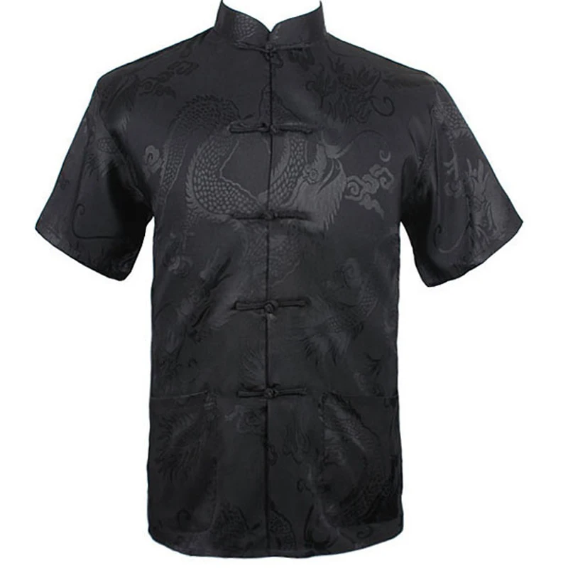 Wholesale And Slae Brand New Arrival Chinese Traditional Men\'s Dragon Kung Fu Shirts Tops M L XL XXL 3XL MS2015039