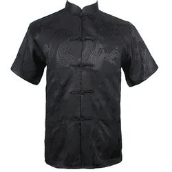 Wholesale And Slae Brand New Arrival Chinese Traditional Men's Dragon Kung Fu Shirts Tops M L XL XXL 3XL MS2015039