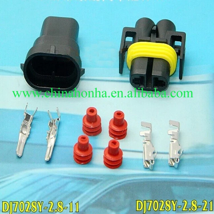 

50 pcs For Delphi 2 Pin Kit Female Male 880 Socket Connector Fog Lamp Light H11 H8 H9 Lamp Socket 12124819 DJ7028Y-2.8-11/21