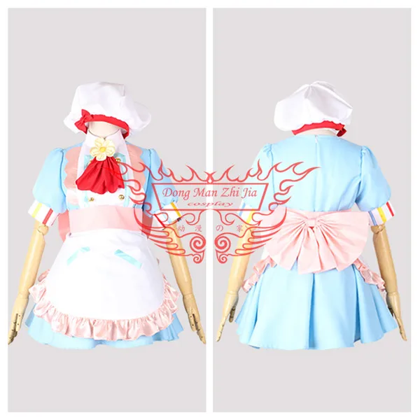 Anime Cosplay Costume Pretty Cure Precure KiraKira Blue Dress Sexy Maid Wear Full Sets Free Shipping A