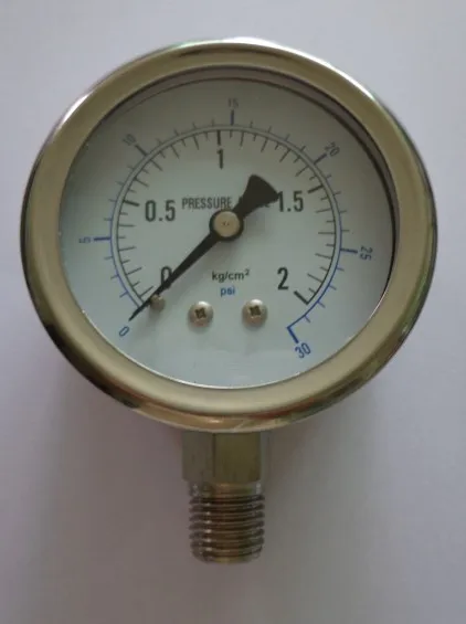 Stainless steel YN-60 shock-proof pressure gauge 10KG/100KG//150KG/200KG/250kg Hydraulic oil pressure gauge