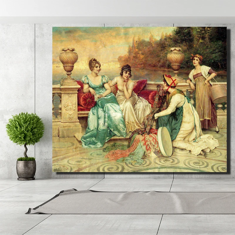 

20x24 Inches European Court Canvas Painting Unframed Famous Paintings Replica For Living Room Wall Pictures Drop Shipping