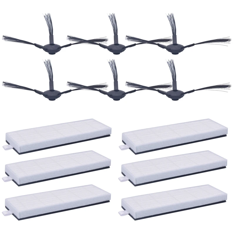 12 stück/charge filter ersatz Ilife A4 A6 A4S A40 Hepa-filter und schaum filter und seite pinsel ersatz staub filter reinigung