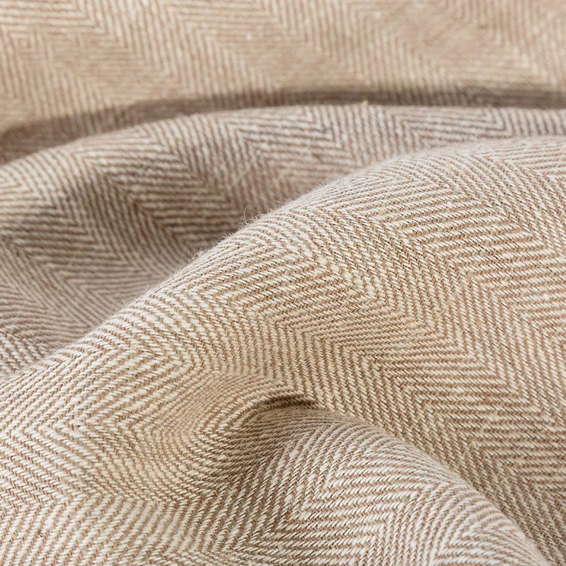 Herringbone 45% Cotton 55% Linen Coat Fabric Designer Fabric In Spring And Autumn  90*140cm/Piece W300308