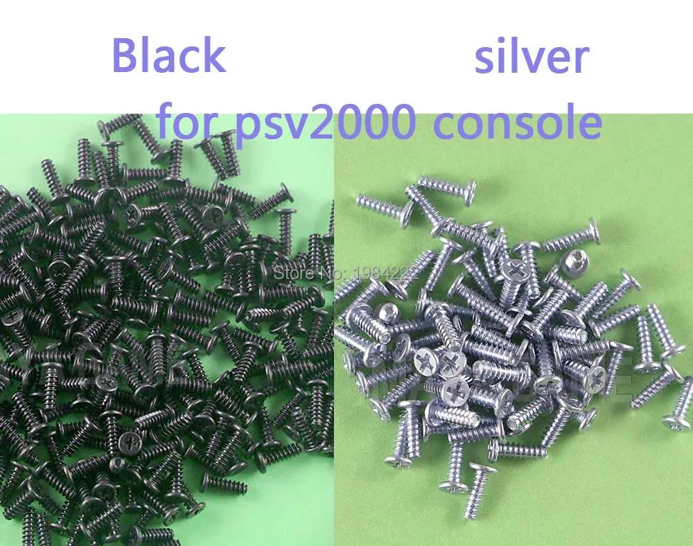 60pcs/lot Black silver housing Screws Set for PS Vita2000 PSV2000 Game Console Shell screws for PSV 2000 PSVITA PSV 2000