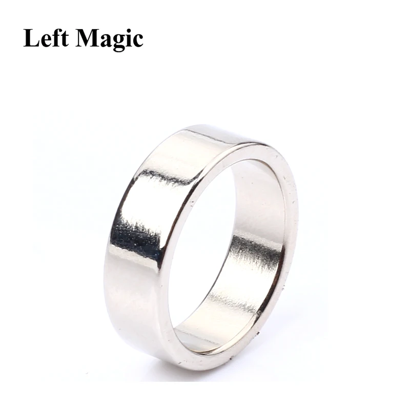 1 Pcs Hot Sale Magic Rings Silver Color PK Ring Strong Magnetic Rings Magic Tricks 18mm 19mm 20mm 21mm PK Rings B1064