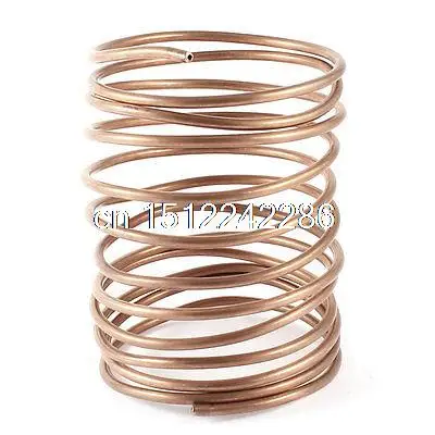 

3.2M 10.5Ft Long 3mm Dia Copper Tone Refrigeration Coiled Tubing Coil