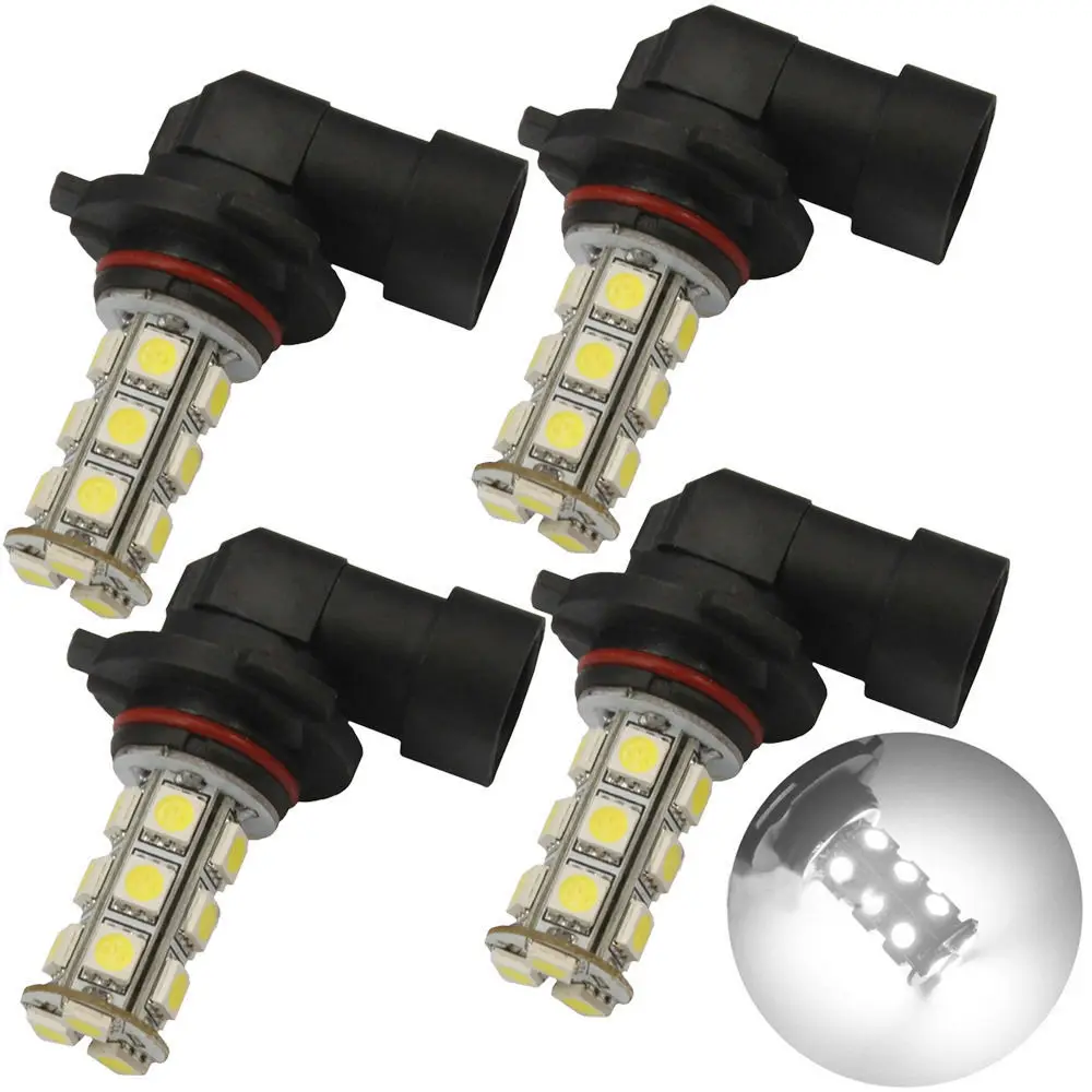 EE support 4 Pcs 18 SMD White LED Car Light Bulb Auto Light Source Projector DRL Driving Fog Headlight Lamp DC12V