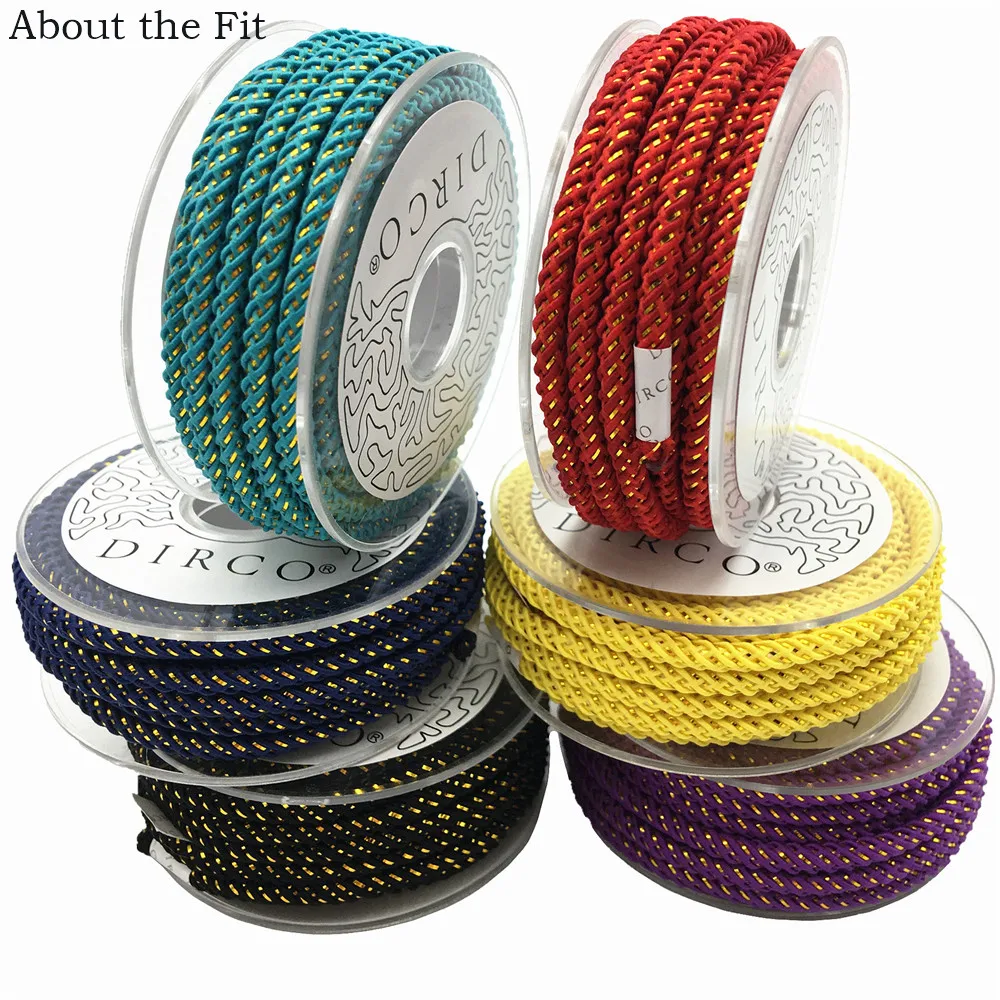 About the Fit 3.5mm 2M/Roll Braided Metallic Yarn Jewelry Making Thread Bracelet Rope Necklace String Beading Crafts Woven Cords