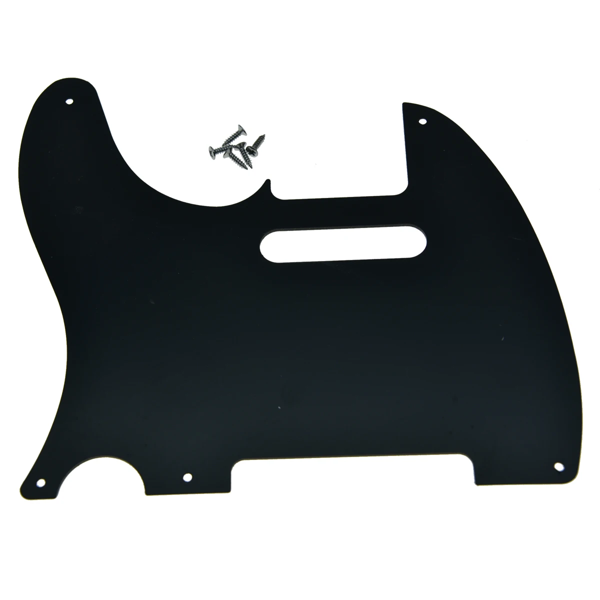 KAISH 5 Hole Vintage TL Guitar Pickguard for Fender Scratch Plate fits USA/Mexican TL Matte Black 1 Ply