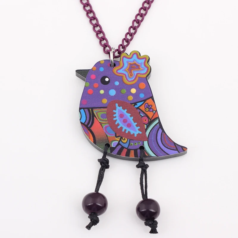 Birds necklace five colors unique design for girls women 2016 news cute lovely  pendant animal shape free shipping
