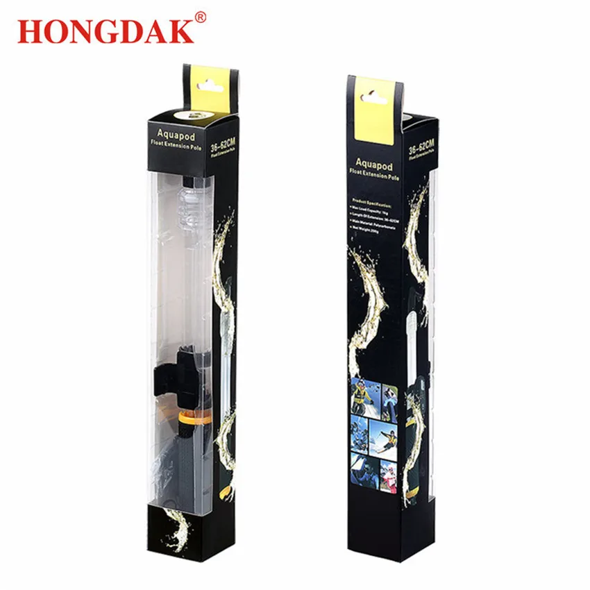 HONGDAK Monopod Waterproof Crystal Selfie Stick Telescopic Transparent Diving Rod for Phone Gopro Go Pro HERO 10 9 8 7 6 5 SJCAM