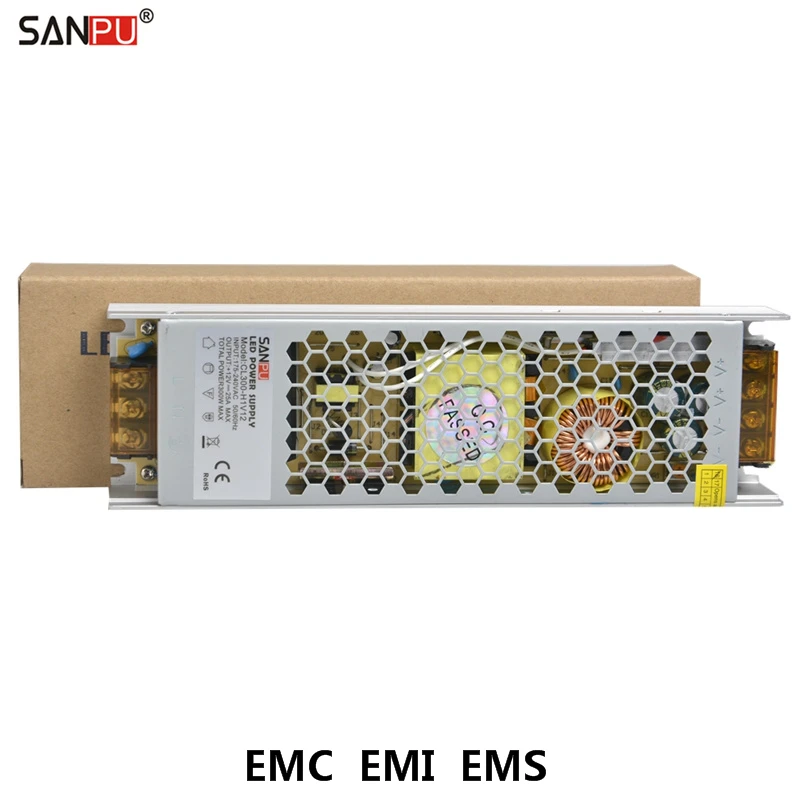 Imagem -06 - Sanpu-fonte de Alimentação Emc Universal 12 v Transformador sem Ventilador 300w 25a Baixo Ruído 220v 230v ac para dc para Impressora 3d