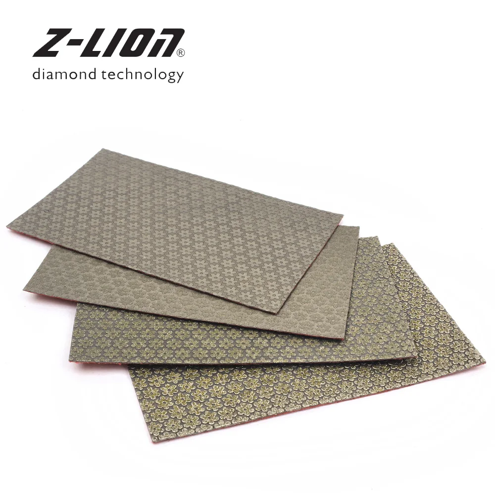 Z-LEAP 4pcs Diamond Sandipaper Abrasive Grinding Paper For Granite Marble Concrete Dry Wet Use Sand Paper Sheets