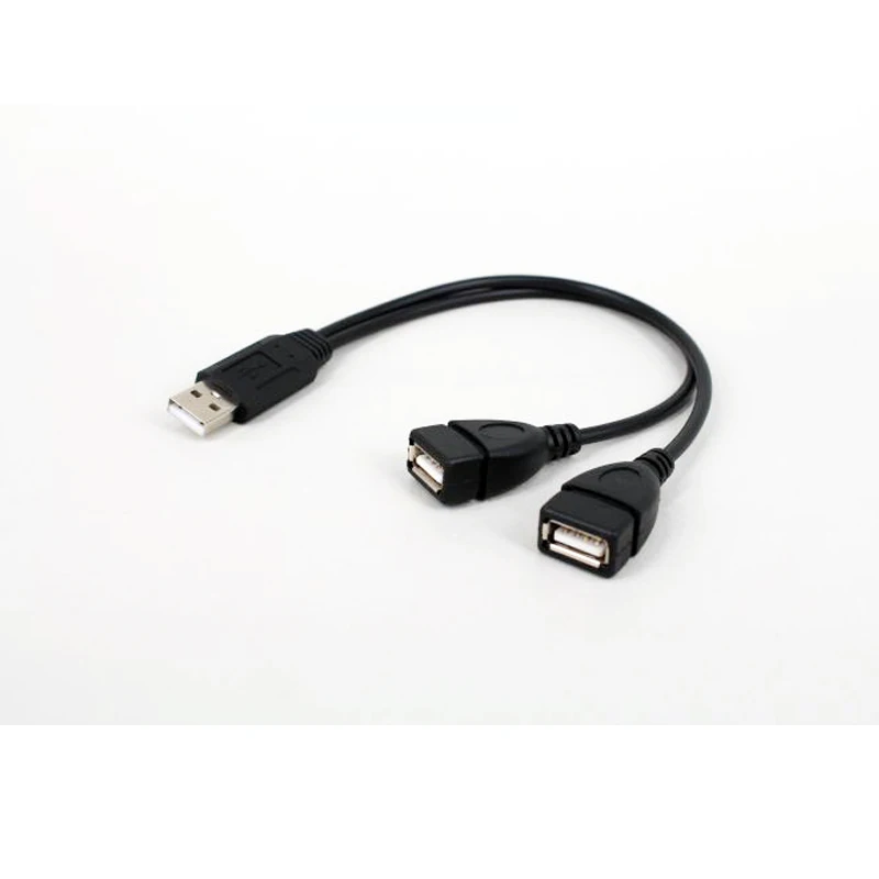 Double USB Extension A-Male To 2 A-Female Y Cable Power Adapter Splitter USB2.0 Male to 2Dual USB Female Jack Y Splitter charger