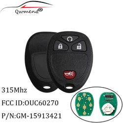 2pcs*315Mhz Remote Key DIY For Chevrolet AVALANCHE SILVERADO TAHOE 2007 2008 2009 2010 2011 2012 2013 OUC 15913421 Original key