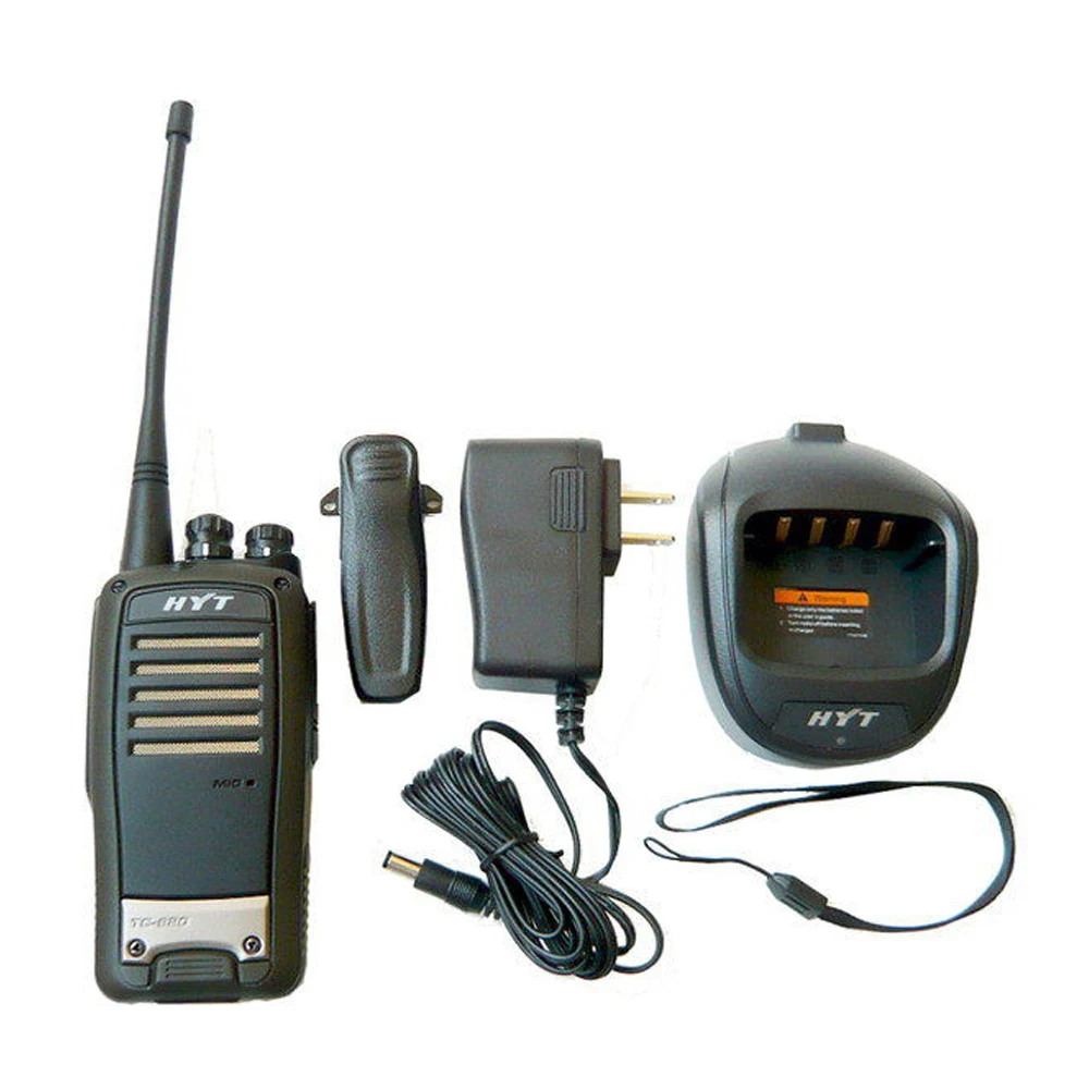 Imagem -03 - Rádio em Dois Sentidos Portátil de Unidades Hyt Tc620 5w com Bateria do Li-íon Hytera Tc620 Uhf Vhf Walkie Talkie de Longa Distância