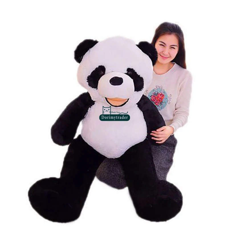 Dorimytrader 130cm Big Plush Soft Animal Panda Plush Toy 51'' Large Stuffed Cartoon Pandas Play Kids Doll Baby Pillow DY60615