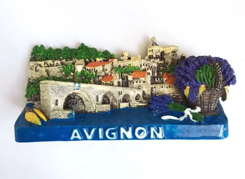 Handmade Painted France Provence Lavender 3D Fridge Magnets Tourism Souvenirs Refrigerator Magnetic Stickers Home Decor