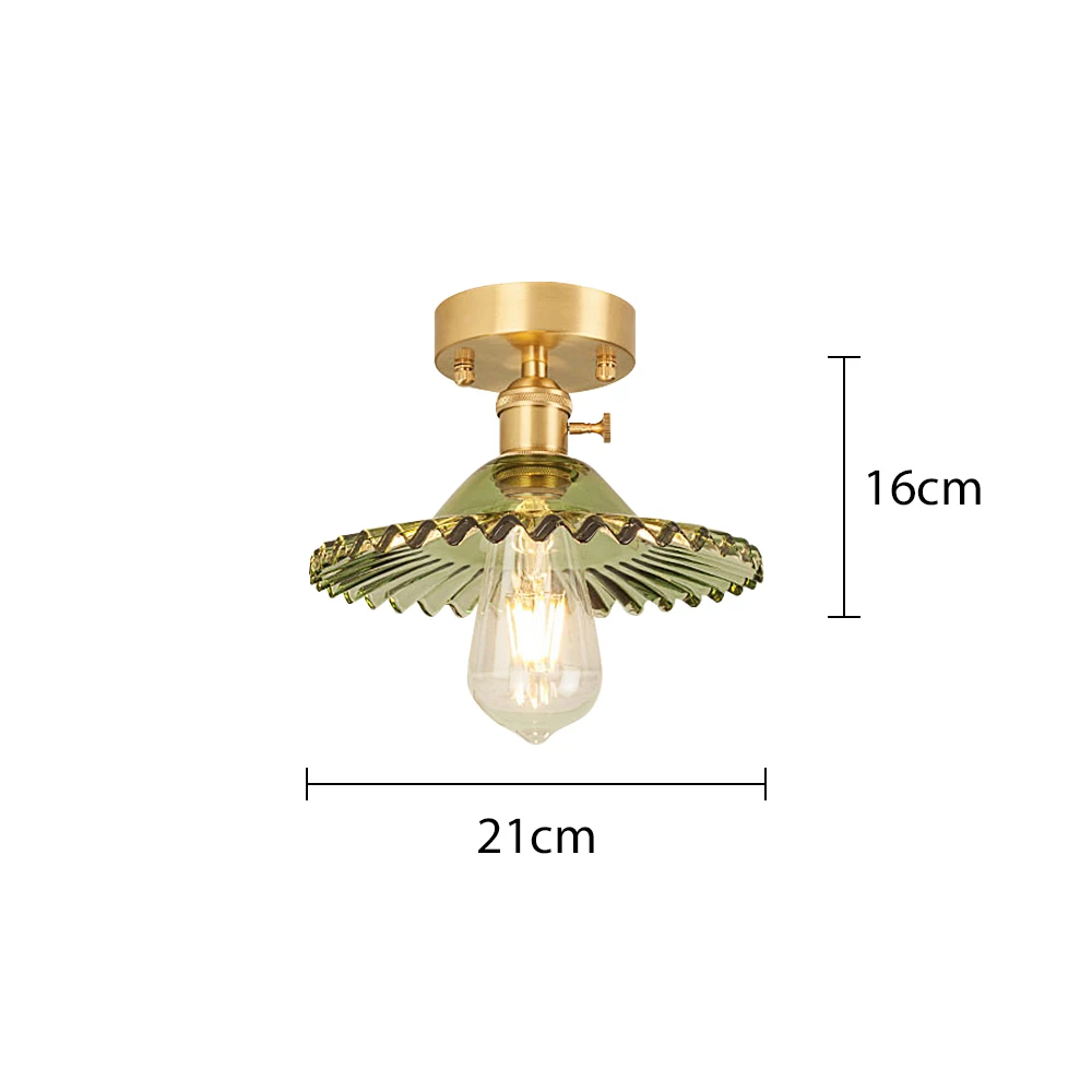 Glass Pendant Light Nordic Pendant Lamp Copper Pendant light brass Creative minimalist  E27 Edison Lampshade For Restaurant