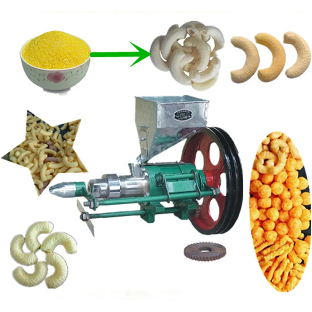 Small business use mini puffed corn rice snacks food extruder machines