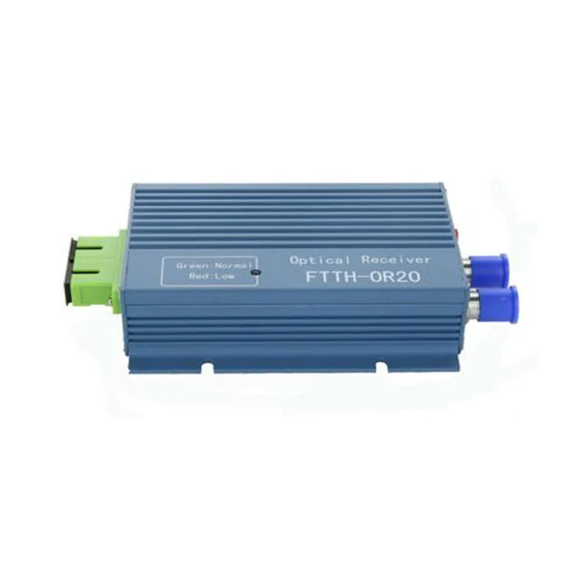 Aluminium OR20 CATV Fiber Optical Receiver AGC Micro SC APC Duplex Fiber Optical Connector with 2 output port WDM for PON WDM