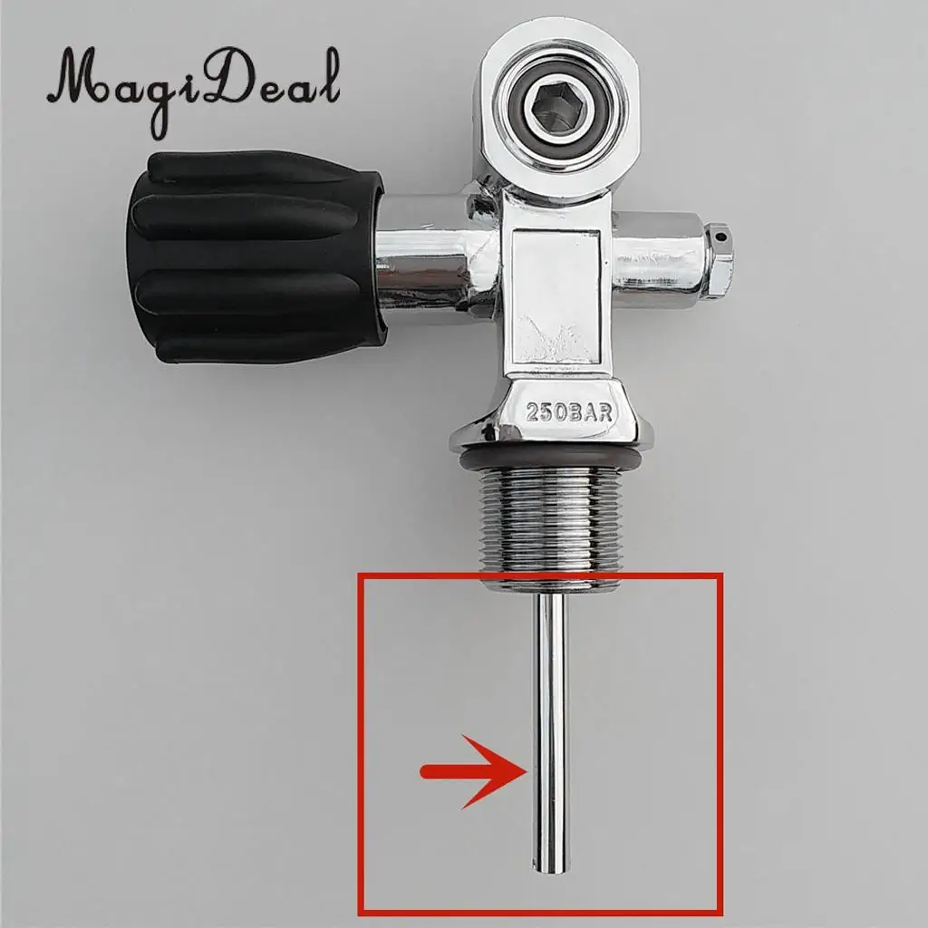 Scuba Diving Dive Accessories Tank Valve Dip Tube 1/4''-32 Thread Standard Scuba Valve Spindle