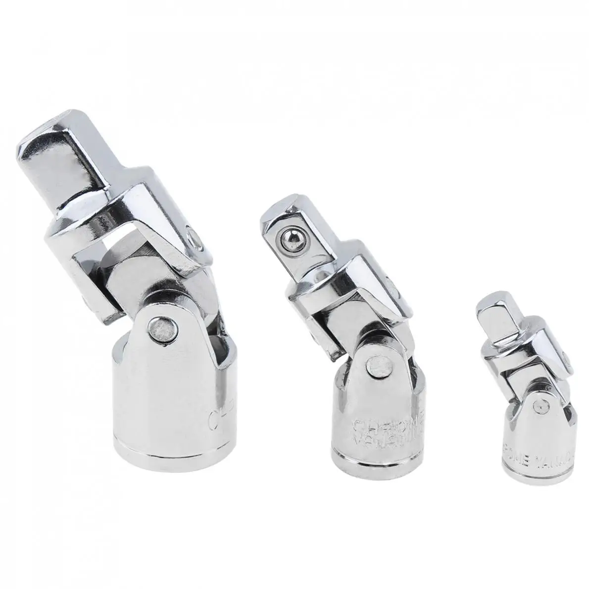 3 pz/lotto argento giunto universale presa adattatore Bendy Knuckles Set 1/2in 1/4in 3/8in