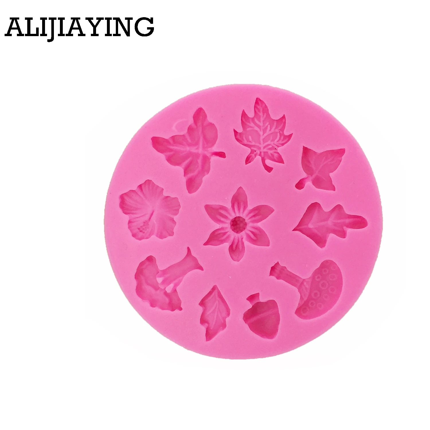 M0076 Flowers/Tree/Leaves/ Mushroom Shape Fondant molds,silicone tools chocolate baking mold cake decorating tools