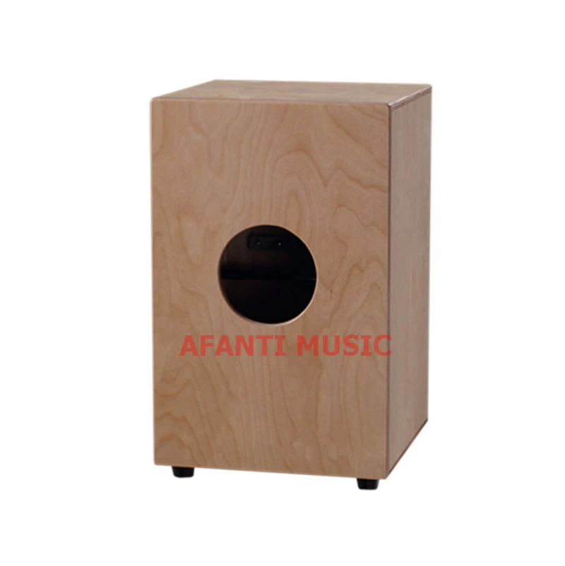 Afanti Music Tiger Grain Maple / Birch Wood / Natural Cajon Drum (KHG-212)