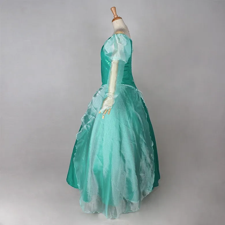 New Style Ariel Green Dress Princess Cosplay Costume Halloween Costumes Custom-made dress image 2
