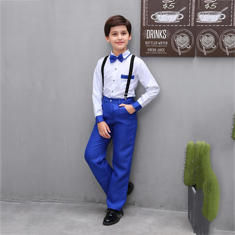 Jazz Dance Costumes Boys Colorful Set Singer Dancers Children Hip Hop Personality Clothing Kids Dancing Costume Outfits DNV11580