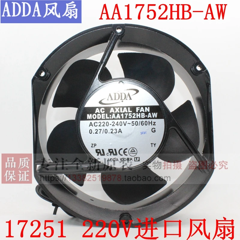 NEW ADDA AA1752HB-AW AT 17251 AC220V ball bearing Oval cooling fan