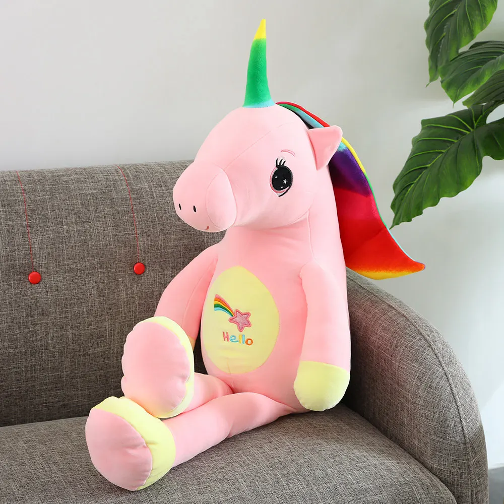 Rainbow Unicorn Toy Soft Stuffed Animal Plush Doll Home Decor Unicorn Sleeping Pillow Sofa Cushion Kids Gift Plush Toys