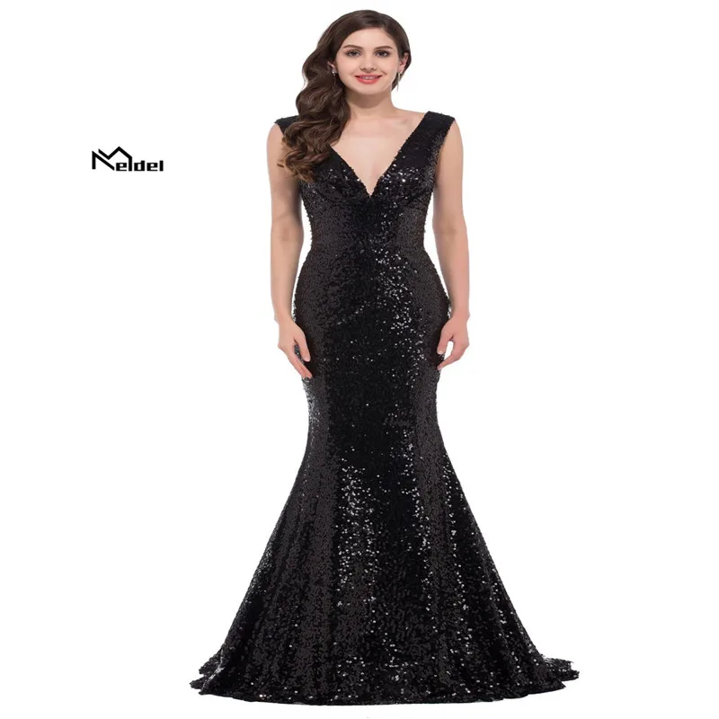 BATA De Soiree bonito nuevo Sexy cuello pico sirena sin mangas Borgoña largo elegante vestidos De noche Abendkleider 2019