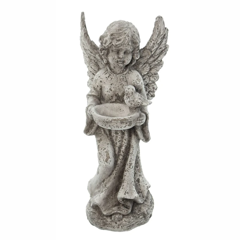 Do The Old Vintage Resin Angel Ornaments Statuette Figures Balcony Garden Gardening Grocery Bird Feeding Tray Courtyard