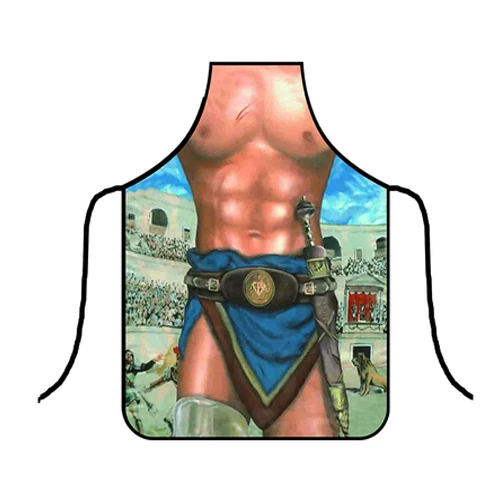 Funny Apron Decoration Muscle man Apron for Sanitary Cleaning Women Men Dinner Party Cooking Apron Kitchen Accessories CWQ270