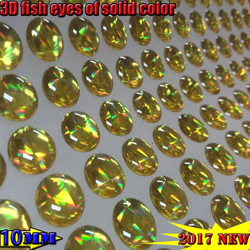 

2022new artificial 3d fishing lure eyes quantity:800pcs/lot solid color: gold