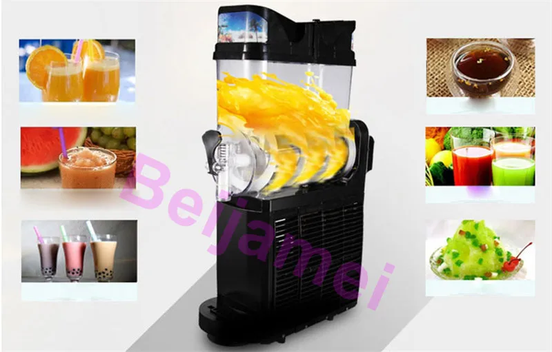 BEIJAMEI 눈 녹는 슬러시 만드는 기계 한 탱크 차가운 음료 슬러시 기계 상업 스무디 메이커