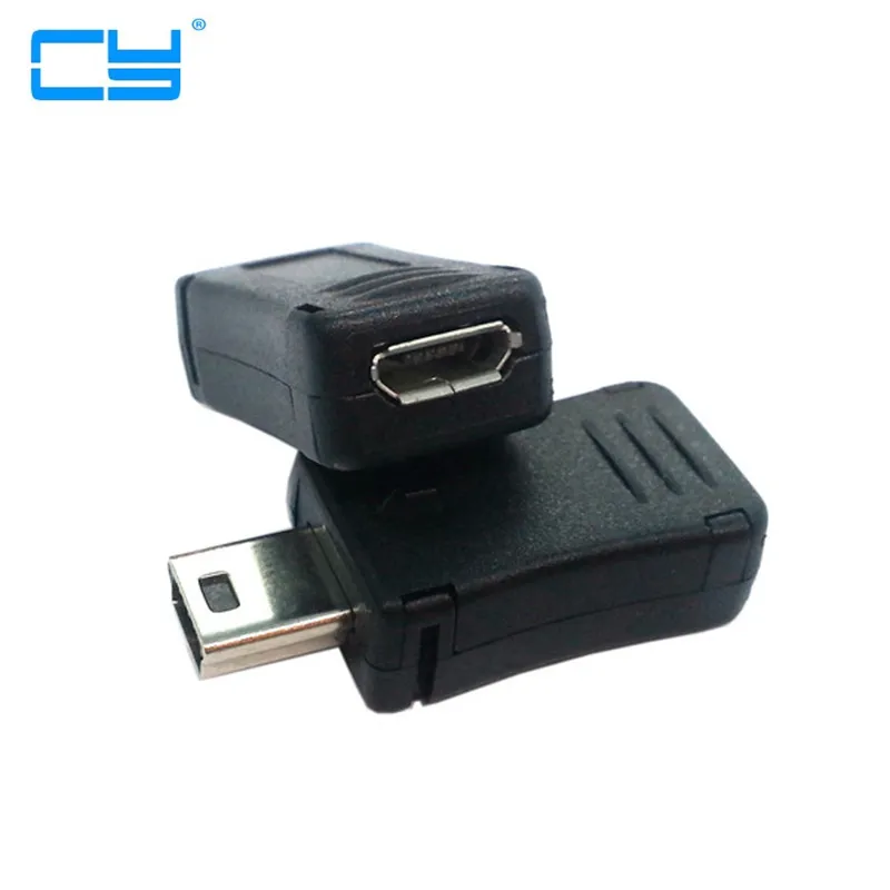 Branco mini usb macho para micro usb adapter feminino conector carregamento carregador para smartphone MP4 mp5 psp 360 banco de