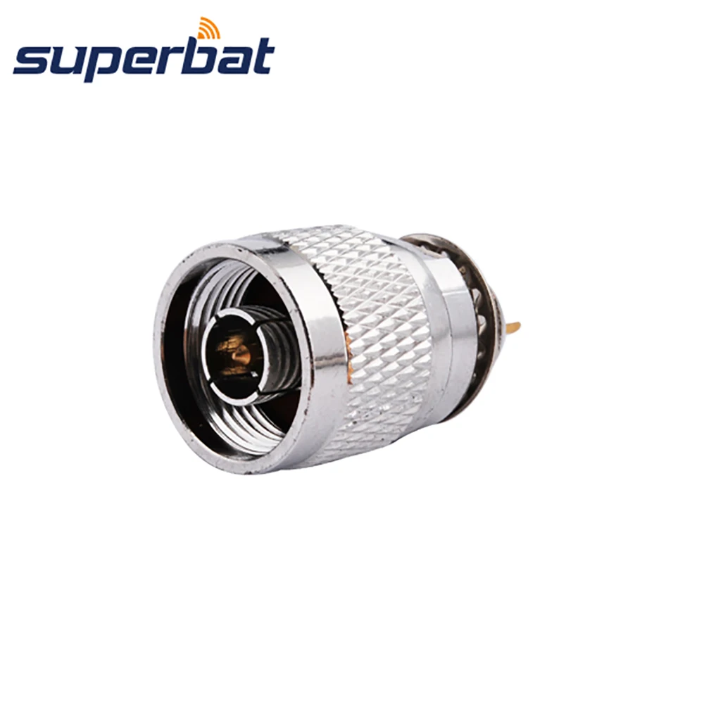 Superbat N-Type Male Panel Mount Bulkhead with Solder Cup Straight RF Coaxial Connector