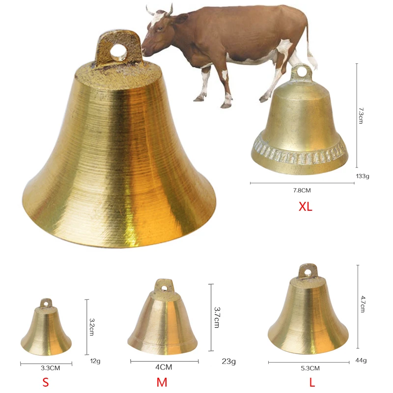 Livestock Cow Horse Sheep Dog Equipment Grazing Bells  Prevent The Loss Pure Copper Material Crisp Loud Farm Bell