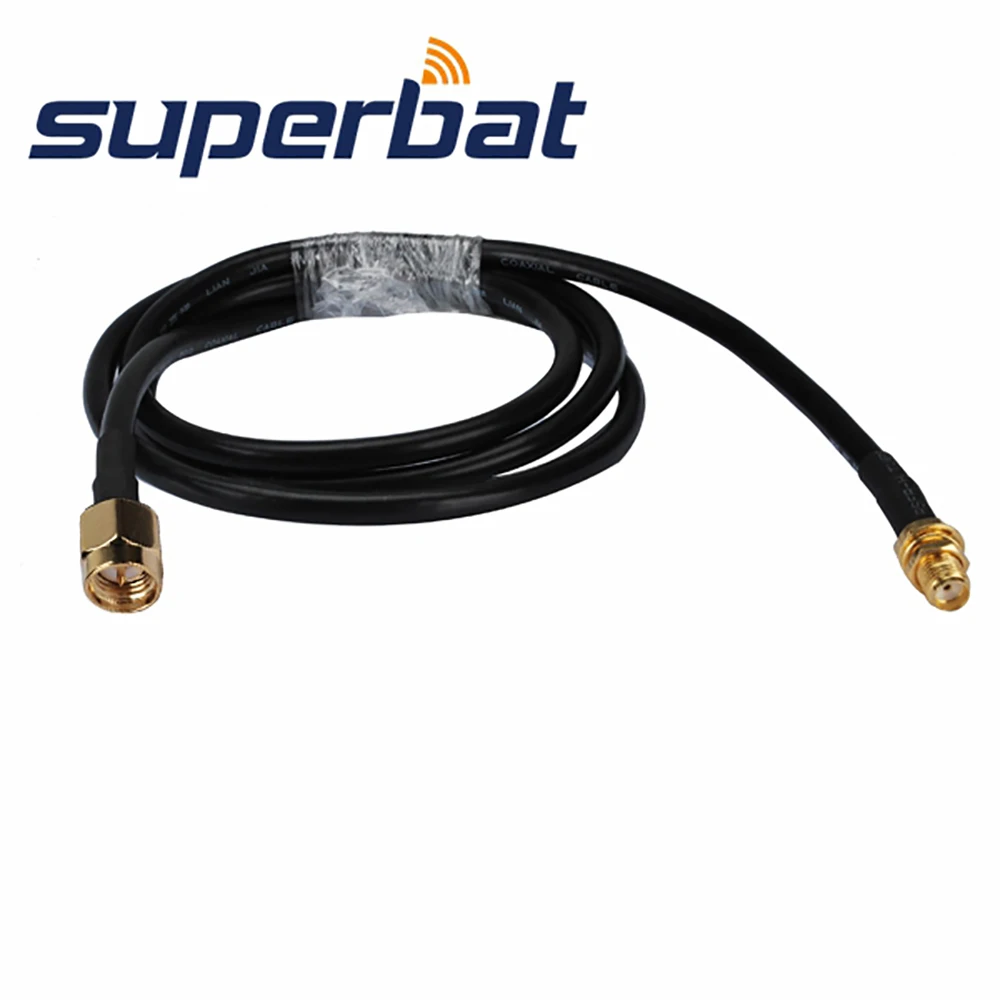 Superbat SMA BulkHead fêmea para SMA cabo rabo de porco macho reto KSR195 300cm conjunto de cabo alimentador de antena