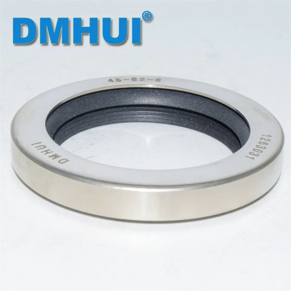 DMHUI Rotary Screw  Air Compressor Stainless Steel PTFE Oil Seals 45*62*8/45X62X8 Double  Lips  ISO 9001:2008  45*62*8mm