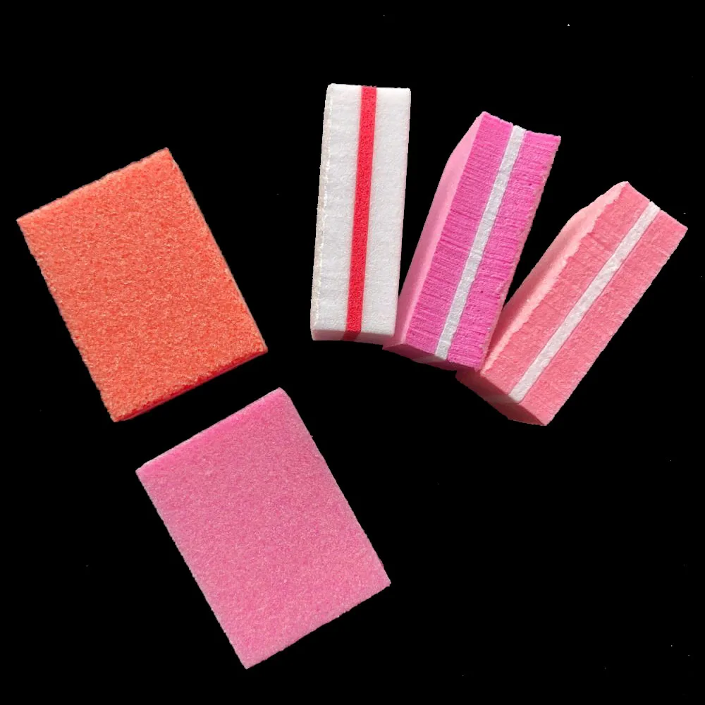 50 pcs random colour mini nail buffer block sponge block disposable nail file 100/180  mini nail buffer file manicure tool