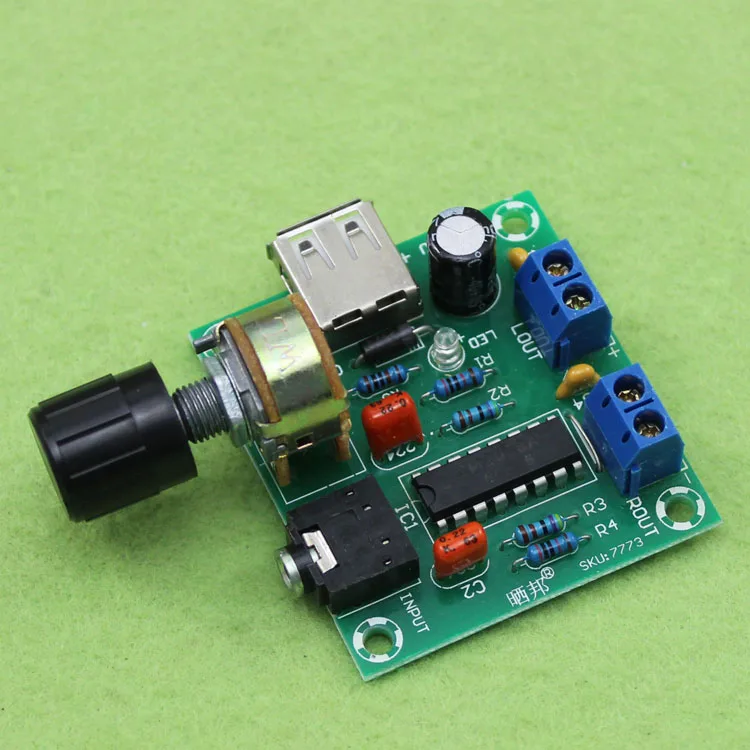 USB DC/AC 5V power supply 5W+5W PM2038 mini 2.0 channel small amplifier board