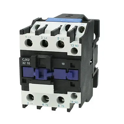 CJX2-32 380V Coil 50A DIN Rail 3P Three Pole 1NO 1NC 24V AC Contactor